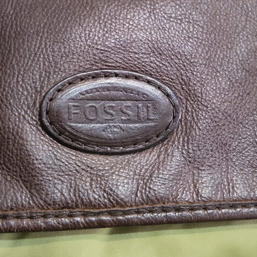 Fossil Leather/Nylon Messenger Bag - Picture 7 of 17